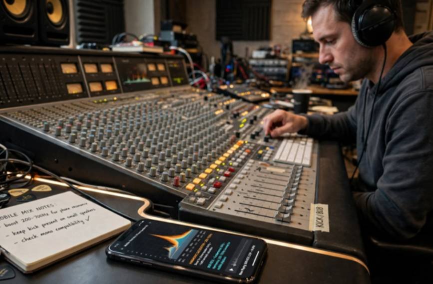 Mobile-First Production Mixing for Smartphone Speakers
