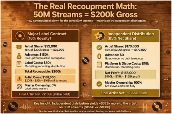 The Real Recoupment Math: Major Advance vs. Indie Streaming