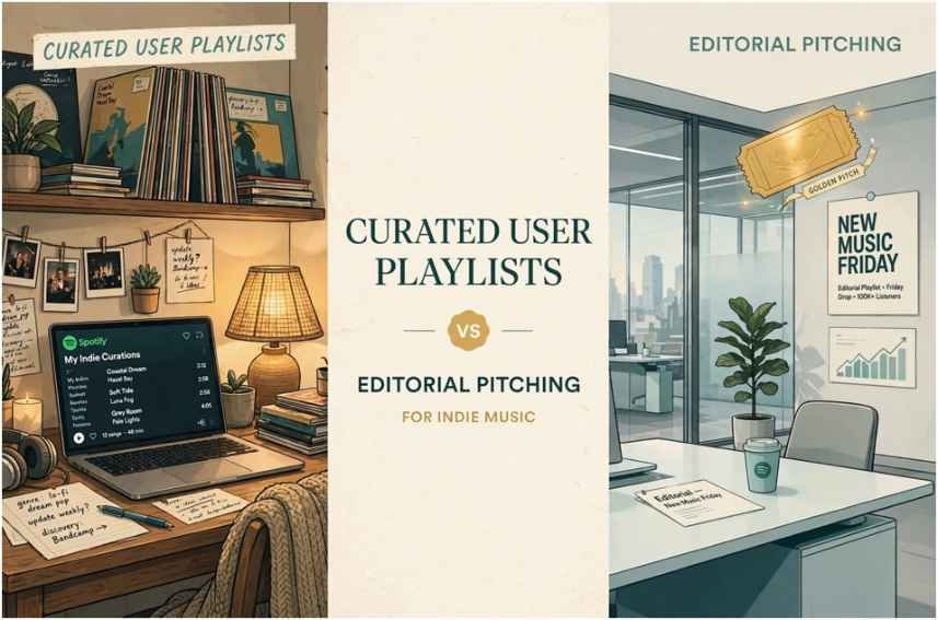 Curated User Playlists vs Editorial Pitching for Indie Music