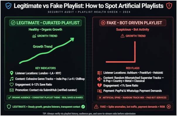 Vetting the Minefield: Spotting Artificial Playlists Before You Pitch
